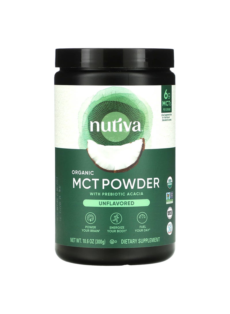 Organic MCT Powder, Unflavored, 10.6 oz (300 g)